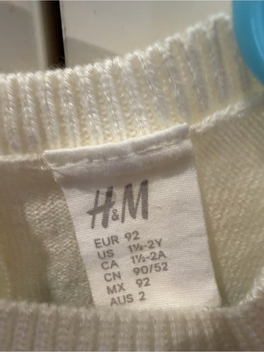 H&M 18m Cream Snowflake Knit Sweater - Picture 3 of 3